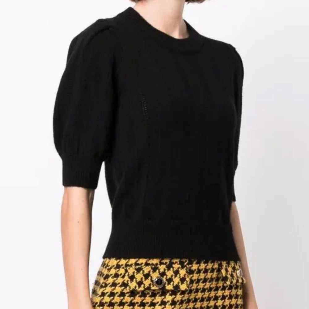 💐HOST PICK 🌸 kate spade Cashmere Puff-sleeve Sweater black XS nwot
